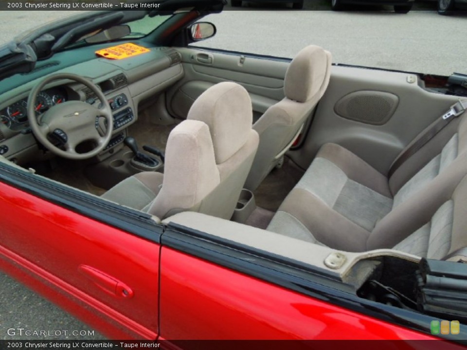 Taupe Interior Photo for the 2003 Chrysler Sebring LX Convertible #70191206