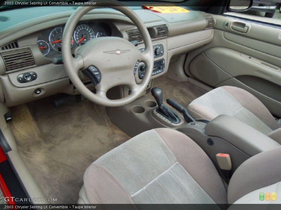 Taupe Interior Prime Interior for the 2003 Chrysler Sebring LX Convertible #70191209