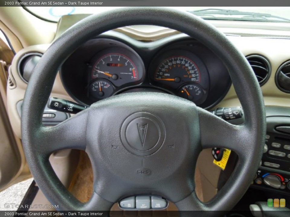 Dark Taupe Interior Steering Wheel for the 2003 Pontiac Grand Am SE Sedan #70191485