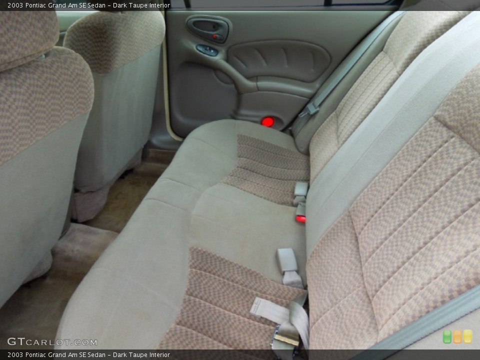 Dark Taupe Interior Rear Seat for the 2003 Pontiac Grand Am SE Sedan #70191491