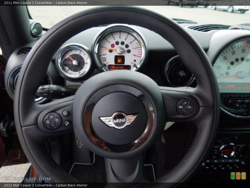 Carbon Black Interior Steering Wheel for the 2011 Mini Cooper S Convertible #70191632