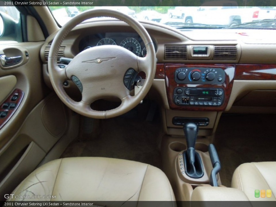 Sandstone Interior Dashboard for the 2001 Chrysler Sebring LXi Sedan #70191722