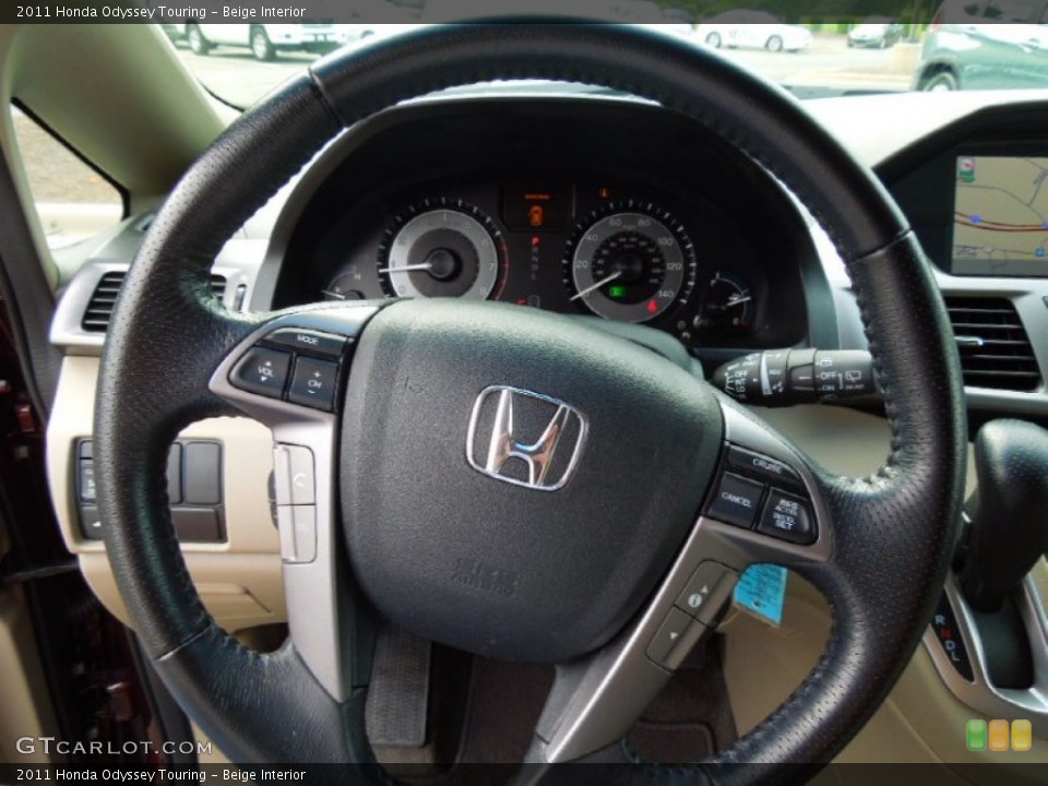 Beige Interior Steering Wheel for the 2011 Honda Odyssey Touring #70194035