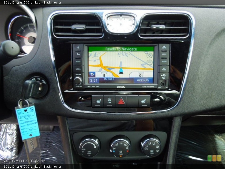 Black Interior Navigation for the 2011 Chrysler 200 Limited #70194278