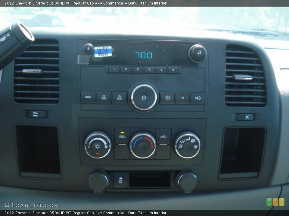 Dark Titanium Interior Controls for the 2012 Chevrolet Silverado 3500HD WT Regular Cab 4x4 Commercial #70197637