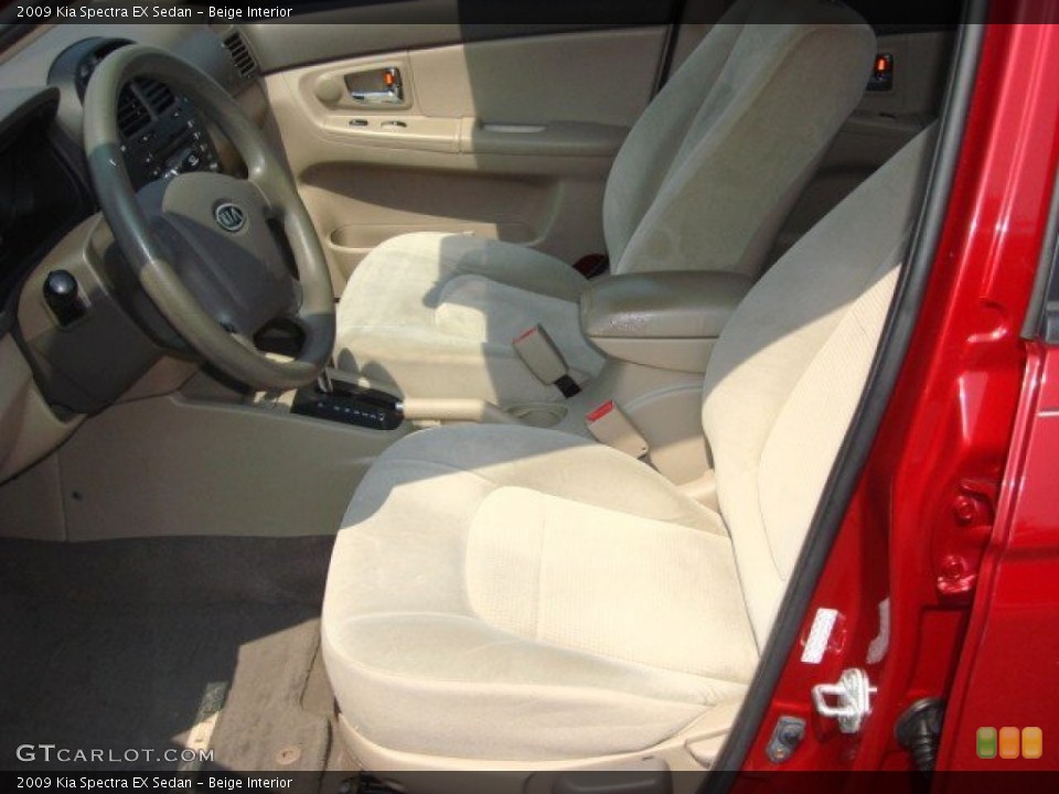 Beige Interior Front Seat for the 2009 Kia Spectra EX Sedan #70200613