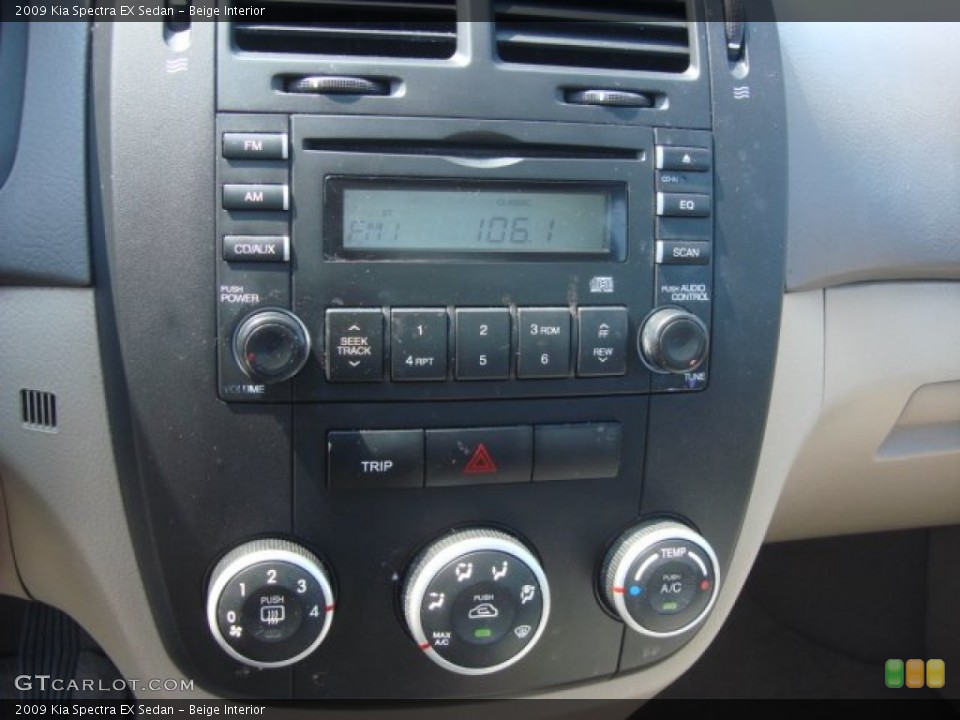 Beige Interior Audio System for the 2009 Kia Spectra EX Sedan #70200649