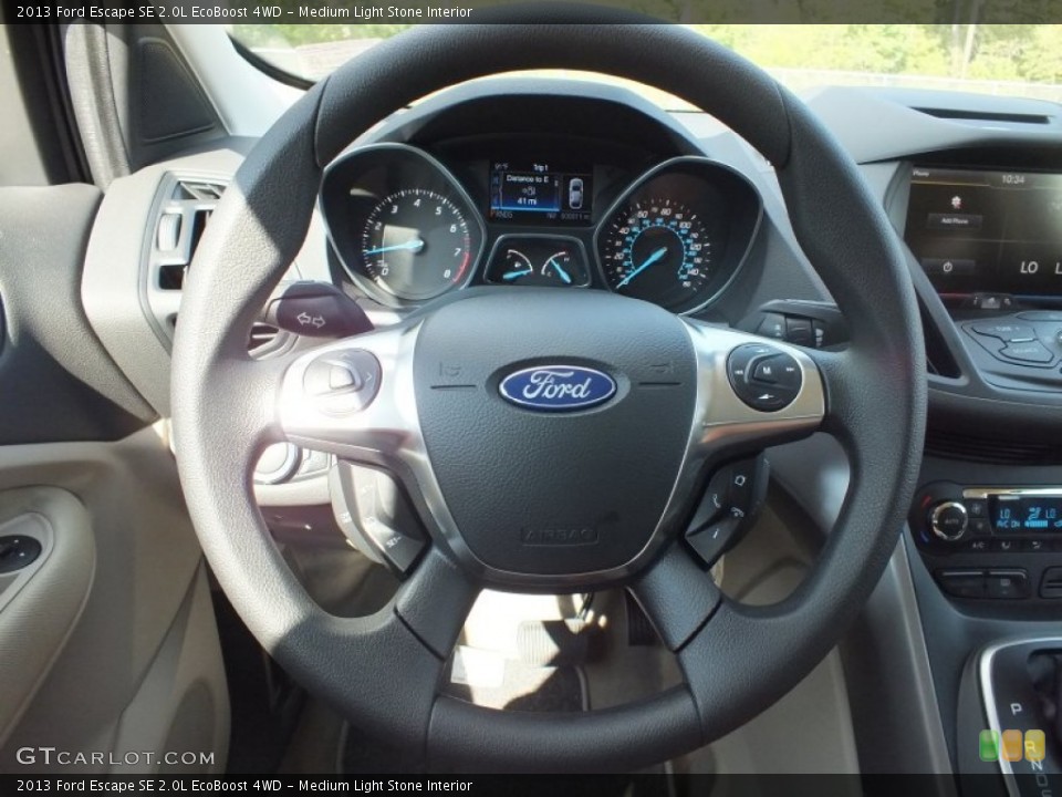 Medium Light Stone Interior Steering Wheel for the 2013 Ford Escape SE 2.0L EcoBoost 4WD #70201279