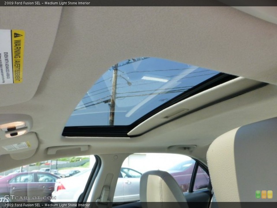 Medium Light Stone Interior Sunroof for the 2009 Ford Fusion SEL #70202569