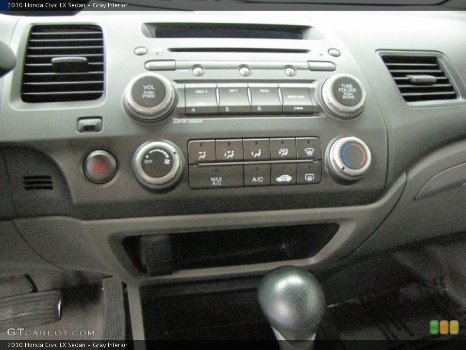 Gray Interior Controls for the 2010 Honda Civic LX Sedan #70204702