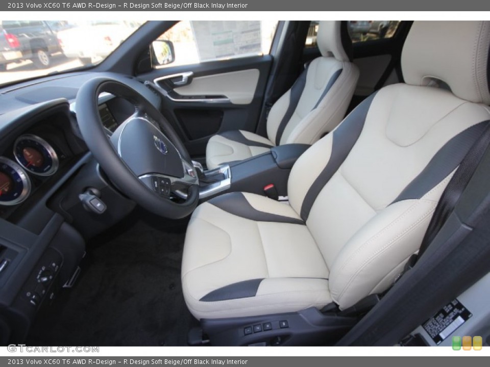 R Design Soft Beige/Off Black Inlay Interior Front Seat for the 2013 Volvo XC60 T6 AWD R-Design #70204885