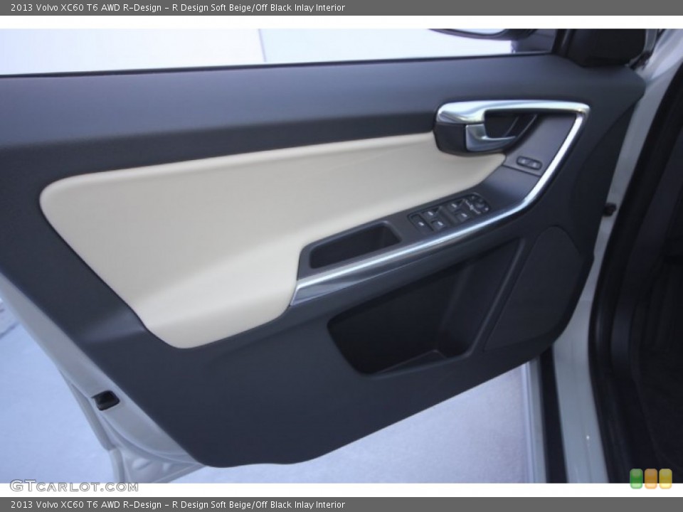 R Design Soft Beige/Off Black Inlay Interior Door Panel for the 2013 Volvo XC60 T6 AWD R-Design #70204912