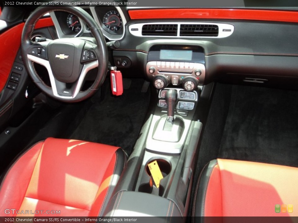 Inferno Orange/Black Interior Dashboard for the 2012 Chevrolet Camaro SS/RS Convertible #70206145