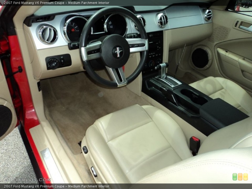 Medium Parchment Interior Prime Interior for the 2007 Ford Mustang V6 Premium Coupe #70207009