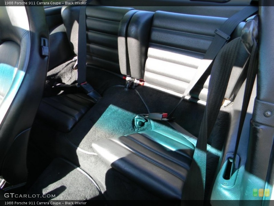 Black Interior Rear Seat for the 1988 Porsche 911 Carrera Coupe #70207109