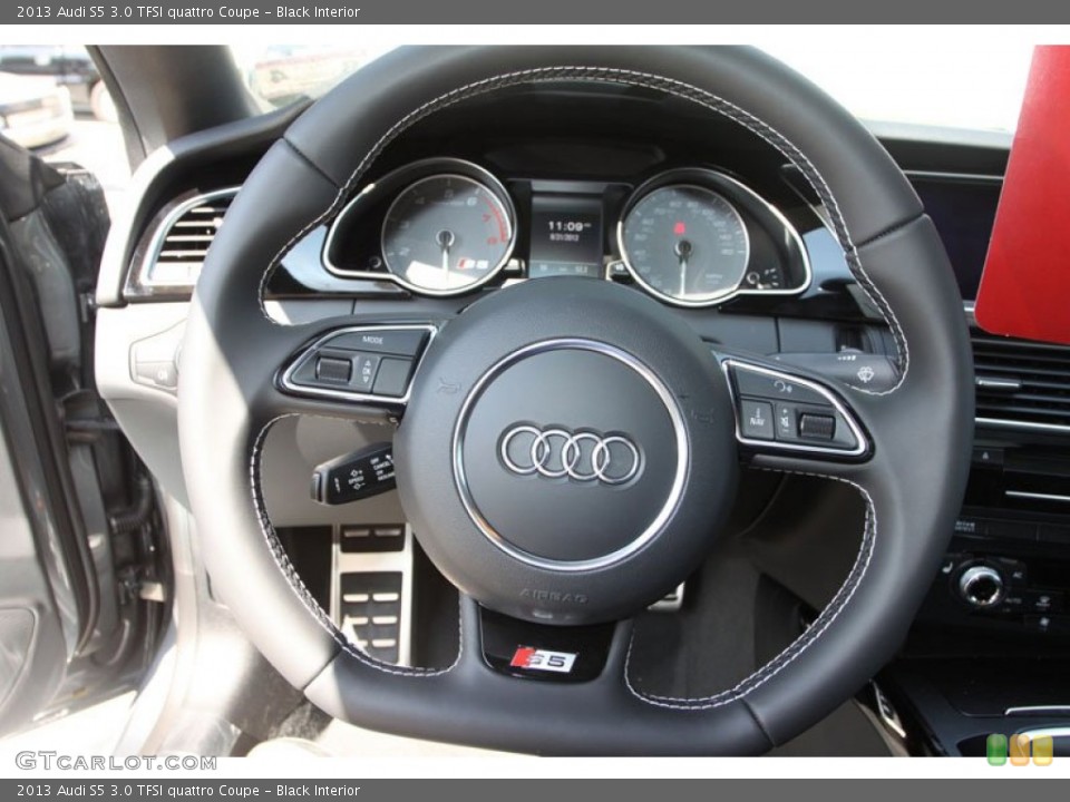 Black Interior Steering Wheel for the 2013 Audi S5 3.0 TFSI quattro Coupe #70210586