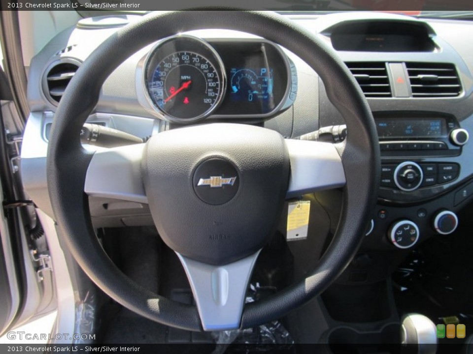 Silver/Silver Interior Steering Wheel for the 2013 Chevrolet Spark LS #70210923