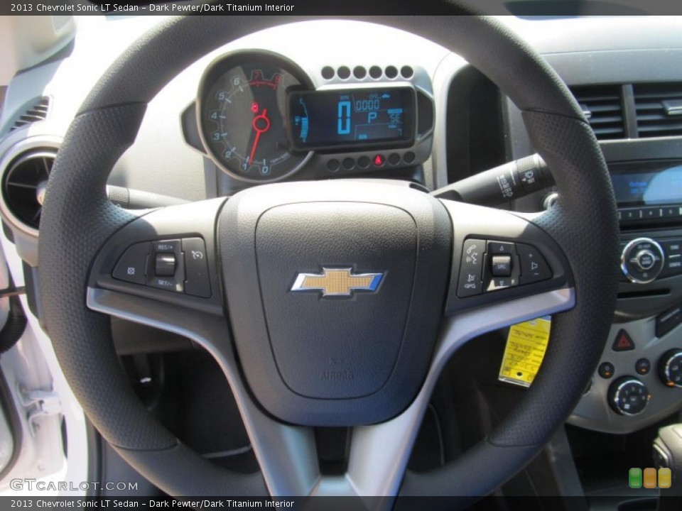 Dark Pewter/Dark Titanium Interior Steering Wheel for the 2013 Chevrolet Sonic LT Sedan #70211089