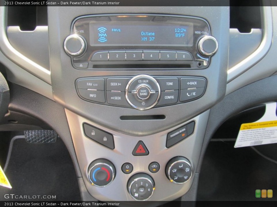 Dark Pewter/Dark Titanium Interior Controls for the 2013 Chevrolet Sonic LT Sedan #70211095