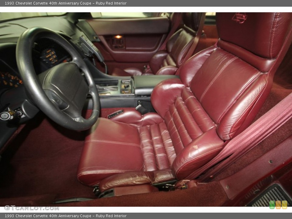 Ruby Red Interior Front Seat for the 1993 Chevrolet Corvette 40th Anniversary Coupe #70211569