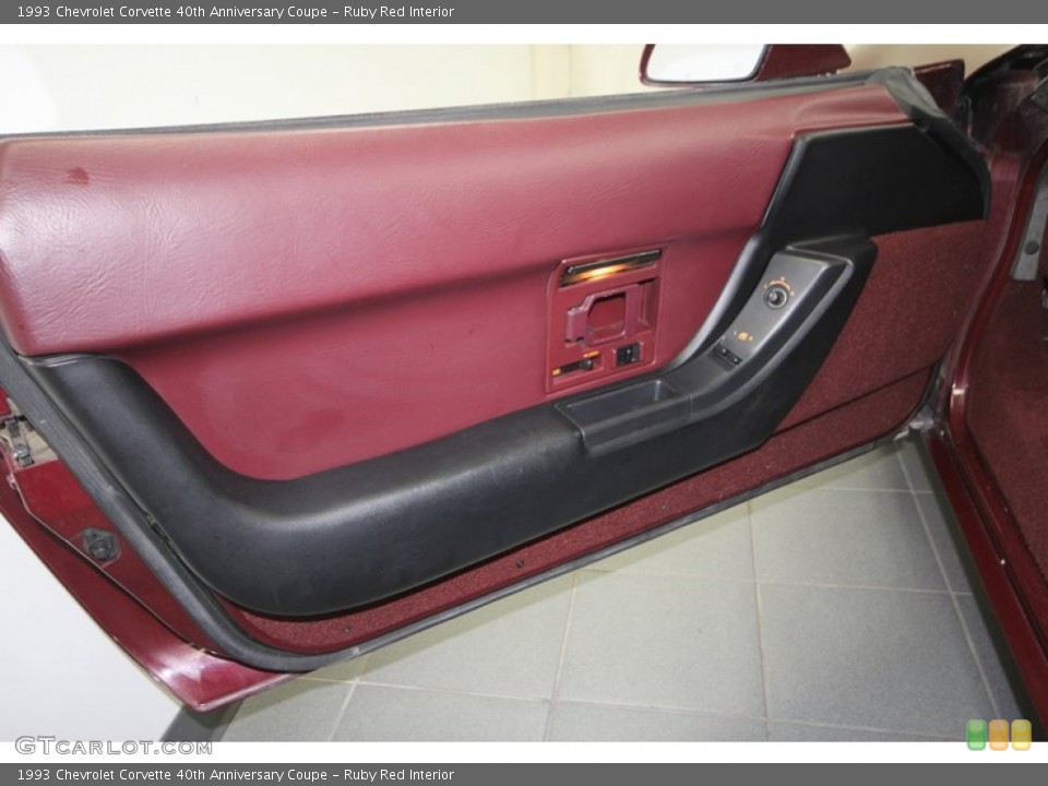 Ruby Red Interior Door Panel for the 1993 Chevrolet Corvette 40th Anniversary Coupe #70211668