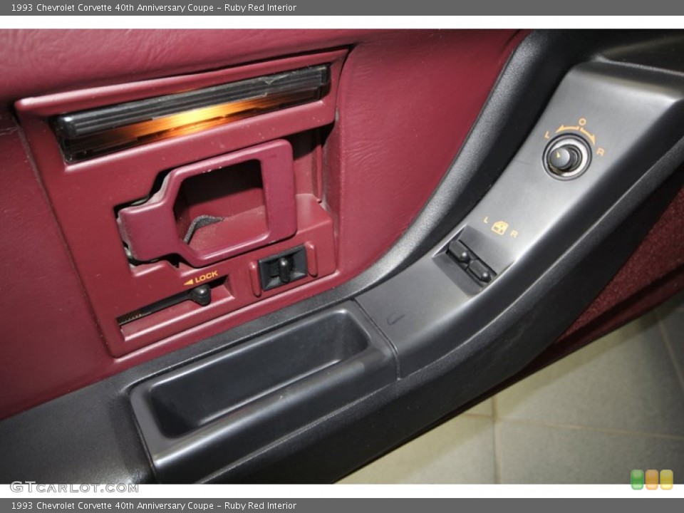 Ruby Red Interior Controls for the 1993 Chevrolet Corvette 40th Anniversary Coupe #70211677