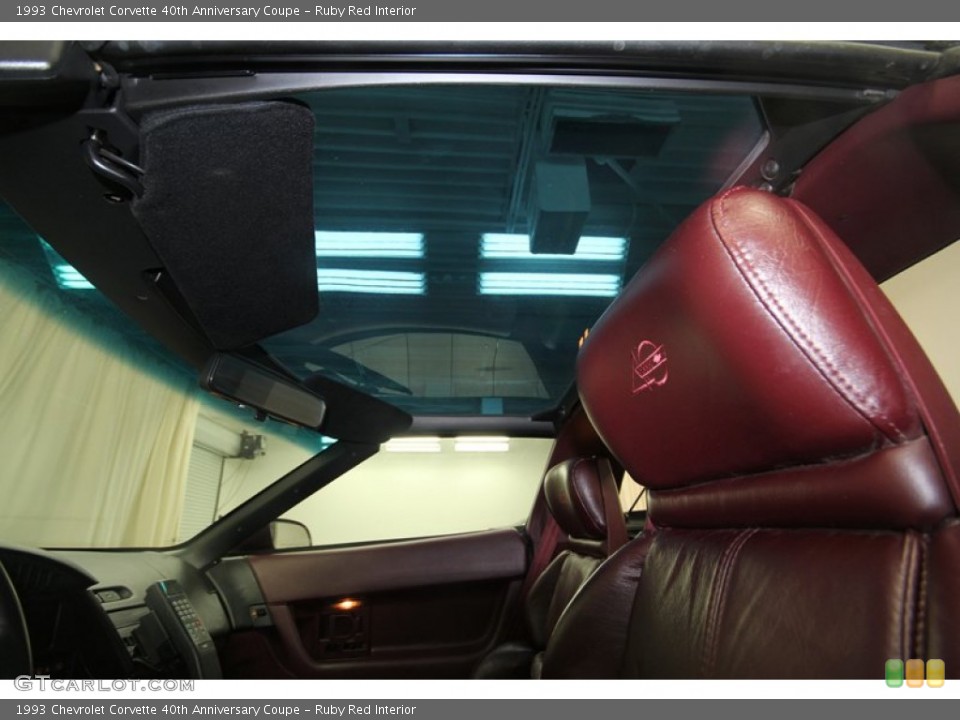 Ruby Red Interior Sunroof for the 1993 Chevrolet Corvette 40th Anniversary Coupe #70211763
