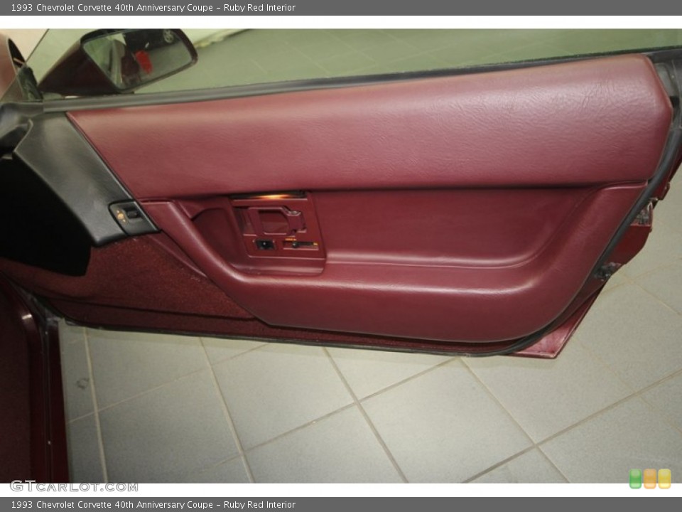 Ruby Red Interior Door Panel for the 1993 Chevrolet Corvette 40th Anniversary Coupe #70211800