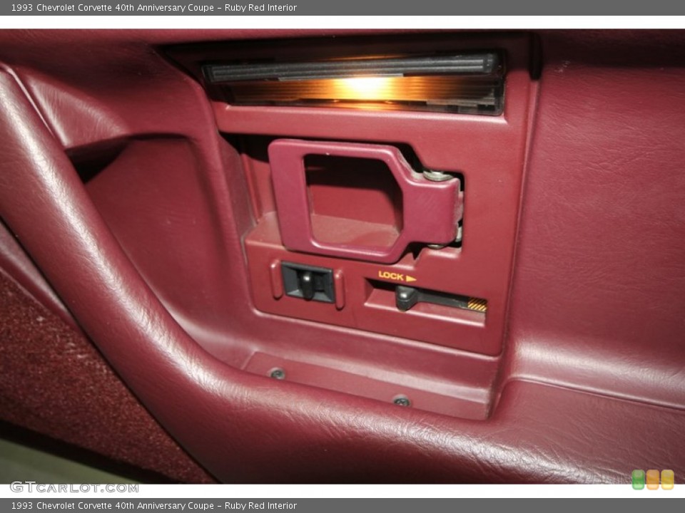 Ruby Red Interior Controls for the 1993 Chevrolet Corvette 40th Anniversary Coupe #70211809