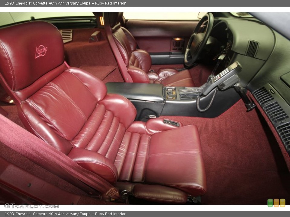 Ruby Red Interior Photo for the 1993 Chevrolet Corvette 40th Anniversary Coupe #70211818