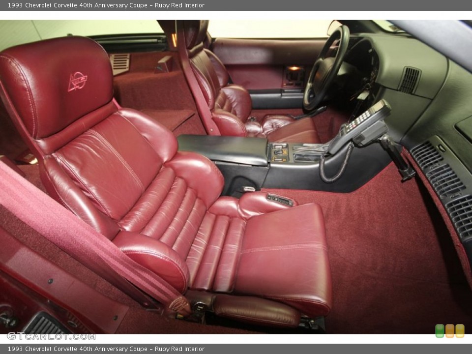 Ruby Red Interior Photo for the 1993 Chevrolet Corvette 40th Anniversary Coupe #70211839