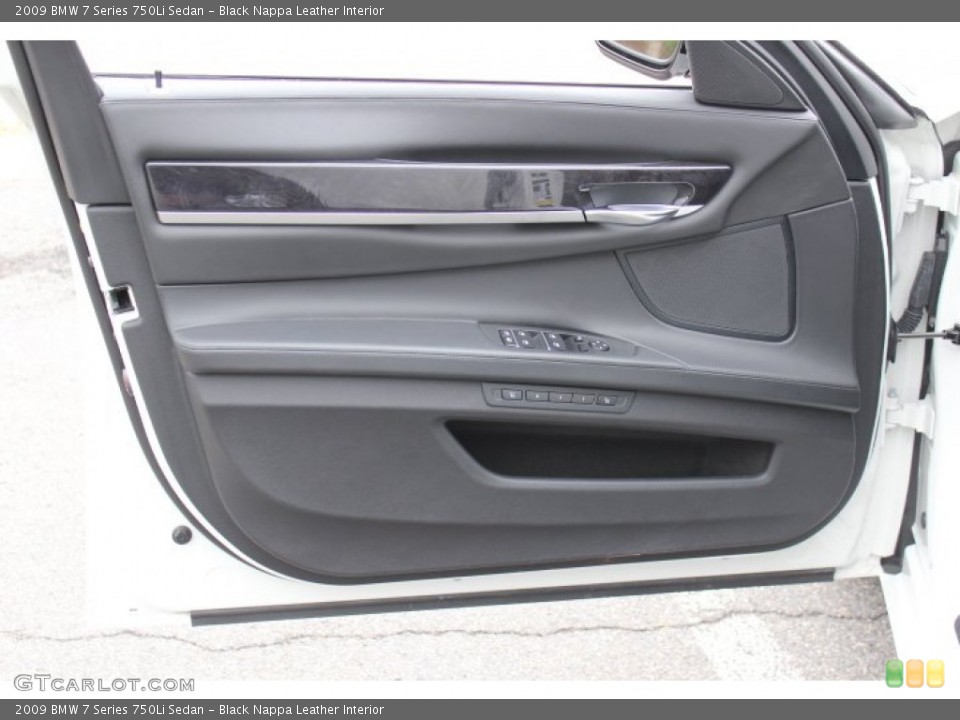 Black Nappa Leather Interior Door Panel for the 2009 BMW 7 Series 750Li Sedan #70215085