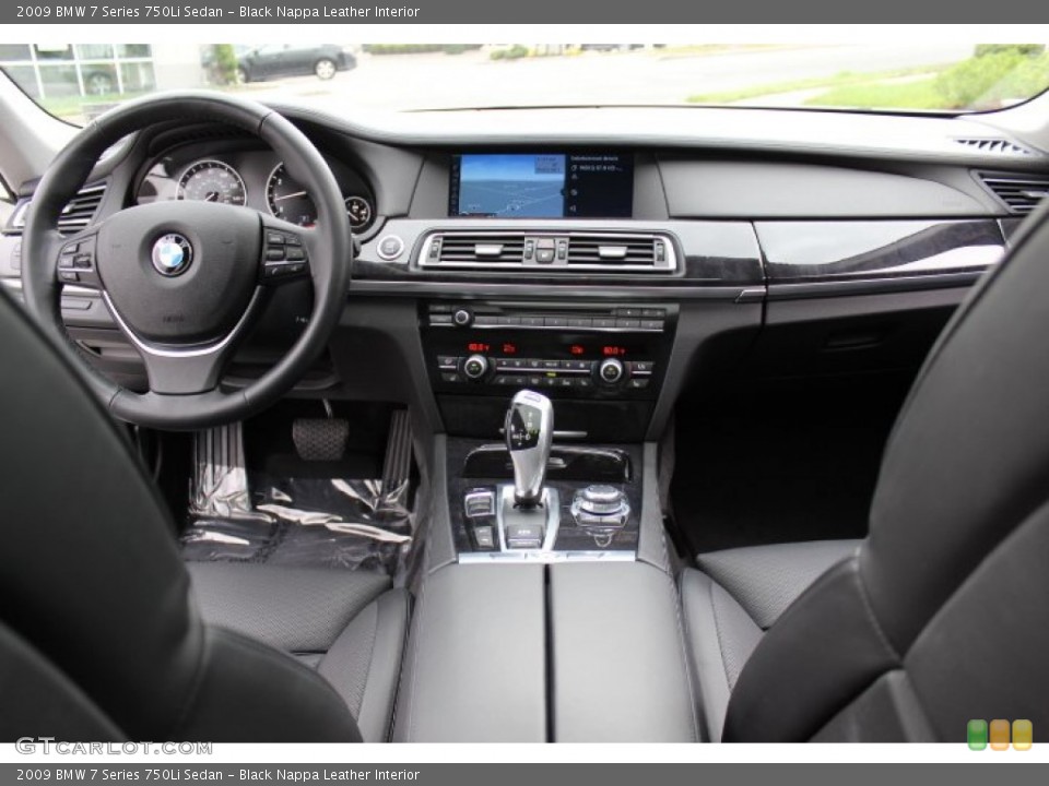 Black Nappa Leather Interior Dashboard for the 2009 BMW 7 Series 750Li Sedan #70215130