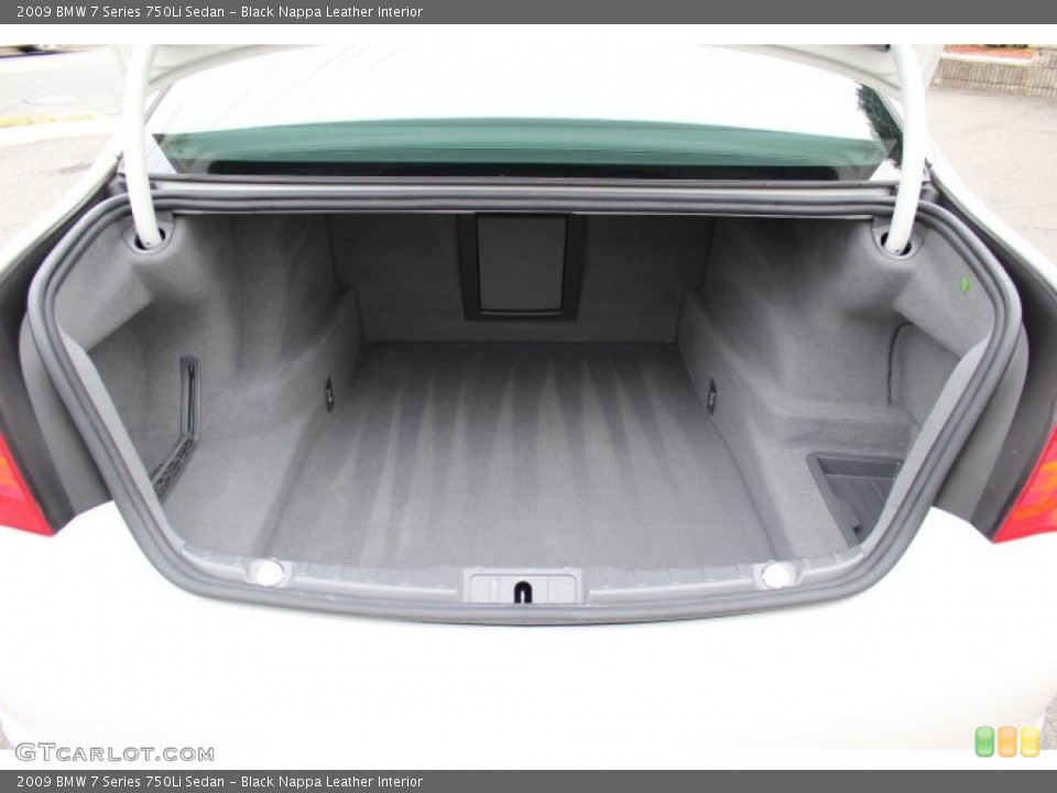 Black Nappa Leather Interior Trunk for the 2009 BMW 7 Series 750Li Sedan #70215190