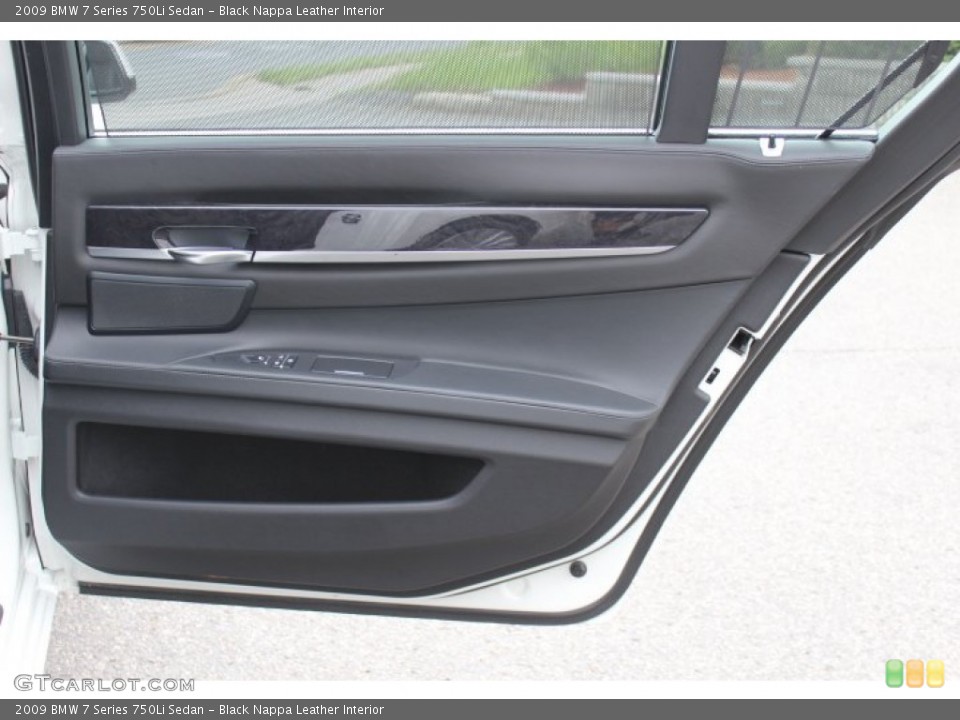 Black Nappa Leather Interior Door Panel for the 2009 BMW 7 Series 750Li Sedan #70215208