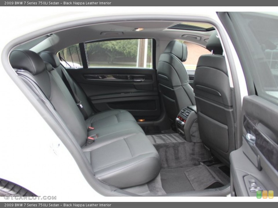 Black Nappa Leather Interior Rear Seat for the 2009 BMW 7 Series 750Li Sedan #70215217