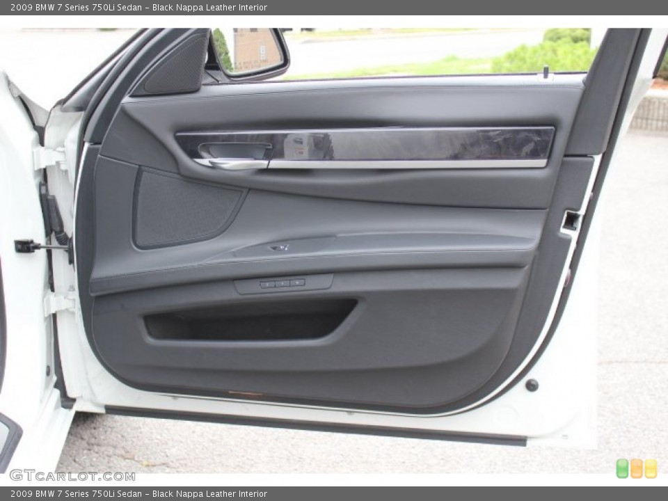 Black Nappa Leather Interior Door Panel for the 2009 BMW 7 Series 750Li Sedan #70215226