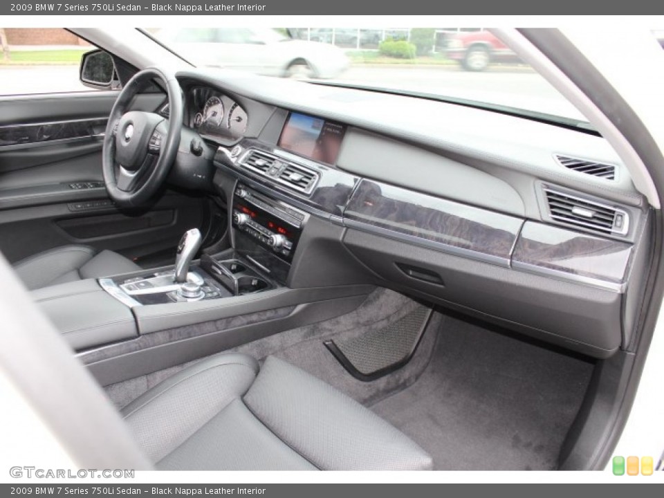 Black Nappa Leather Interior Dashboard for the 2009 BMW 7 Series 750Li Sedan #70215238