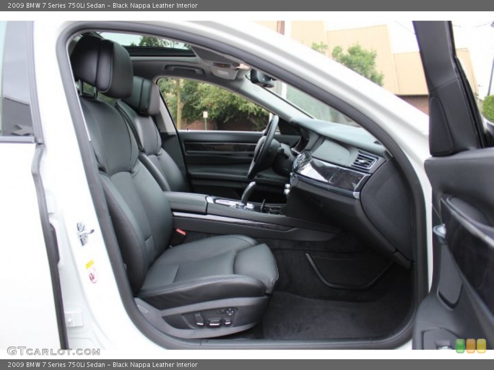 Black Nappa Leather Interior Photo for the 2009 BMW 7 Series 750Li Sedan #70215246