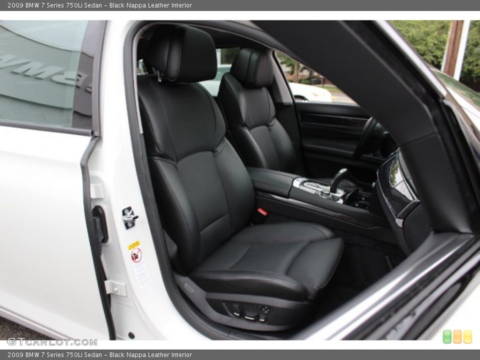 Black Nappa Leather Interior Photo for the 2009 BMW 7 Series 750Li Sedan #70215254