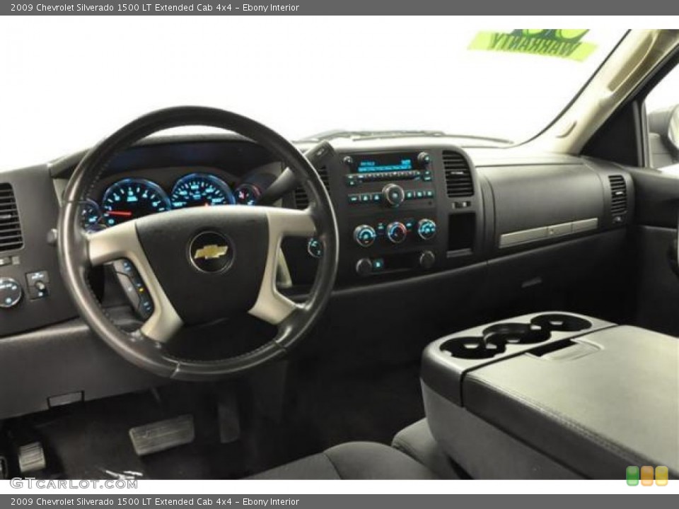 Ebony Interior Dashboard for the 2009 Chevrolet Silverado 1500 LT Extended Cab 4x4 #70215460