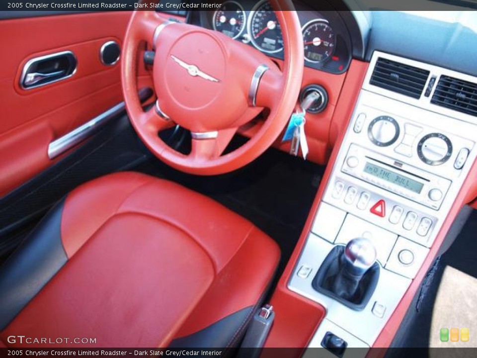 Dark Slate Grey/Cedar Interior Controls for the 2005 Chrysler Crossfire Limited Roadster #70217170