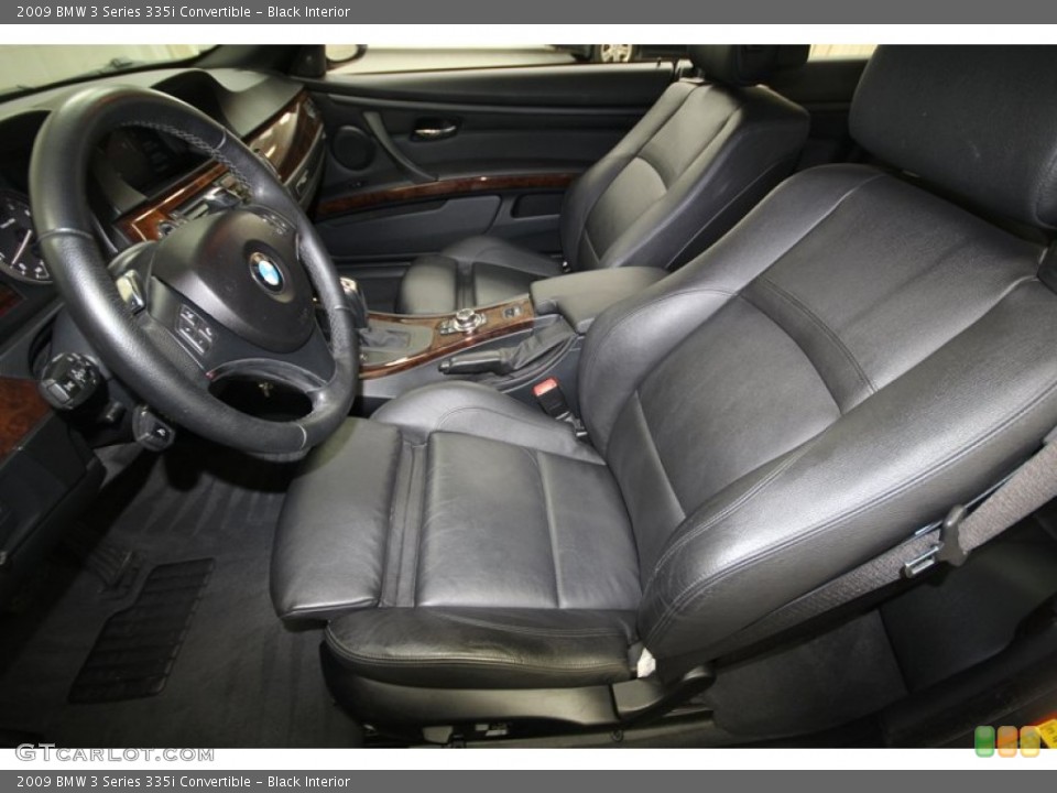 Black Interior Front Seat for the 2009 BMW 3 Series 335i Convertible #70217209