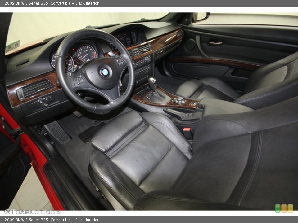Black Interior Prime Interior for the 2009 BMW 3 Series 335i Convertible #70217303