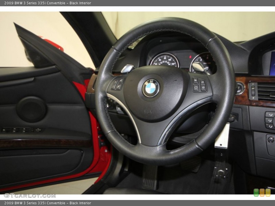 Black Interior Steering Wheel for the 2009 BMW 3 Series 335i Convertible #70217449