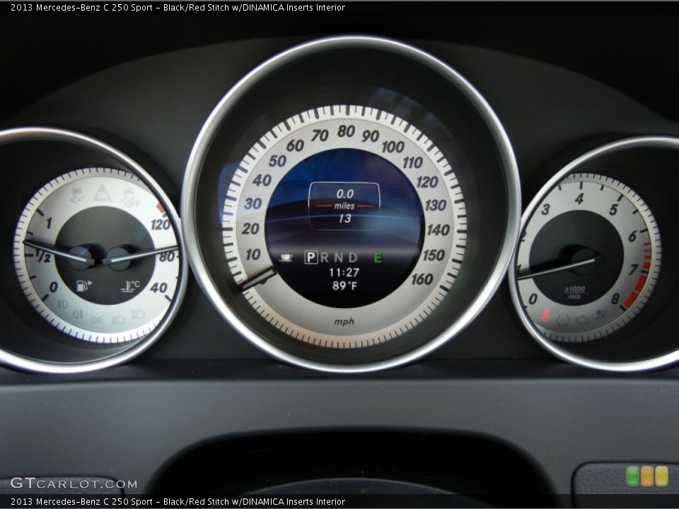 Black/Red Stitch w/DINAMICA Inserts Interior Gauges for the 2013 Mercedes-Benz C 250 Sport #70225465