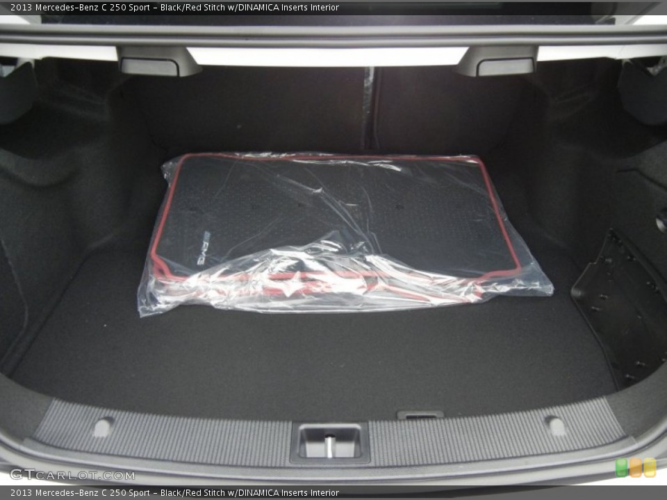 Black/Red Stitch w/DINAMICA Inserts Interior Trunk for the 2013 Mercedes-Benz C 250 Sport #70225483
