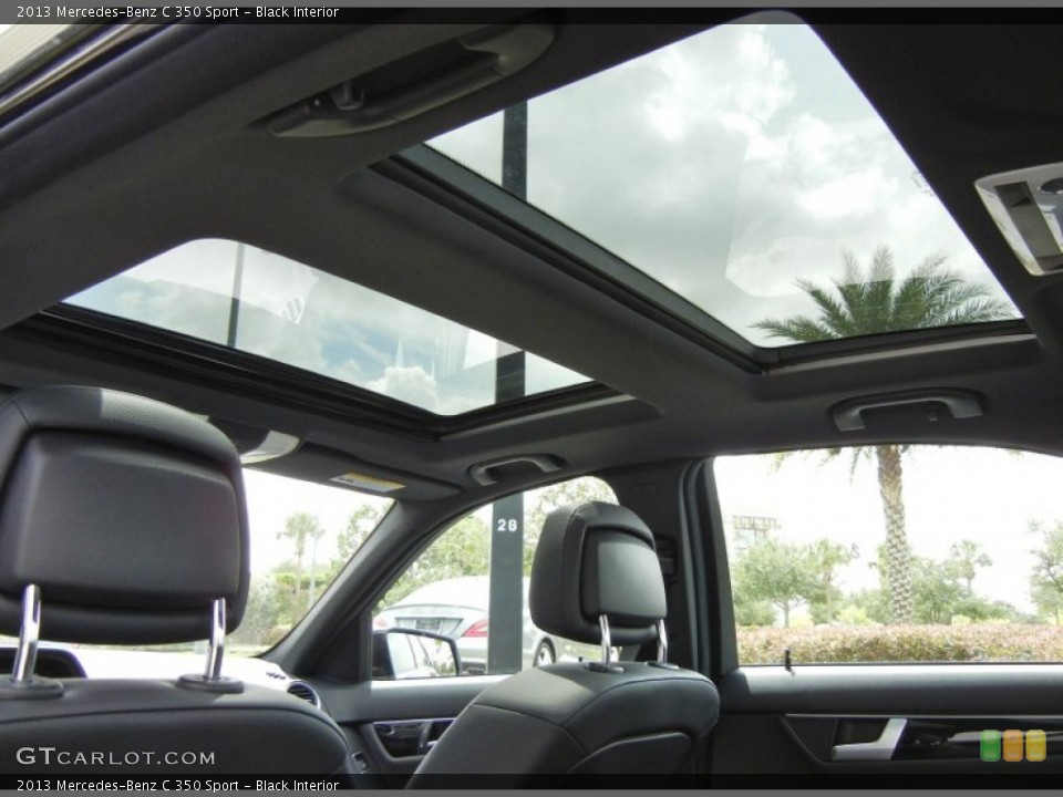 Black Interior Sunroof for the 2013 Mercedes-Benz C 350 Sport #70225771