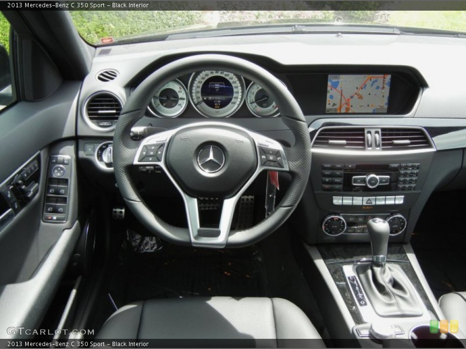 Black Interior Dashboard for the 2013 Mercedes-Benz C 350 Sport #70225780