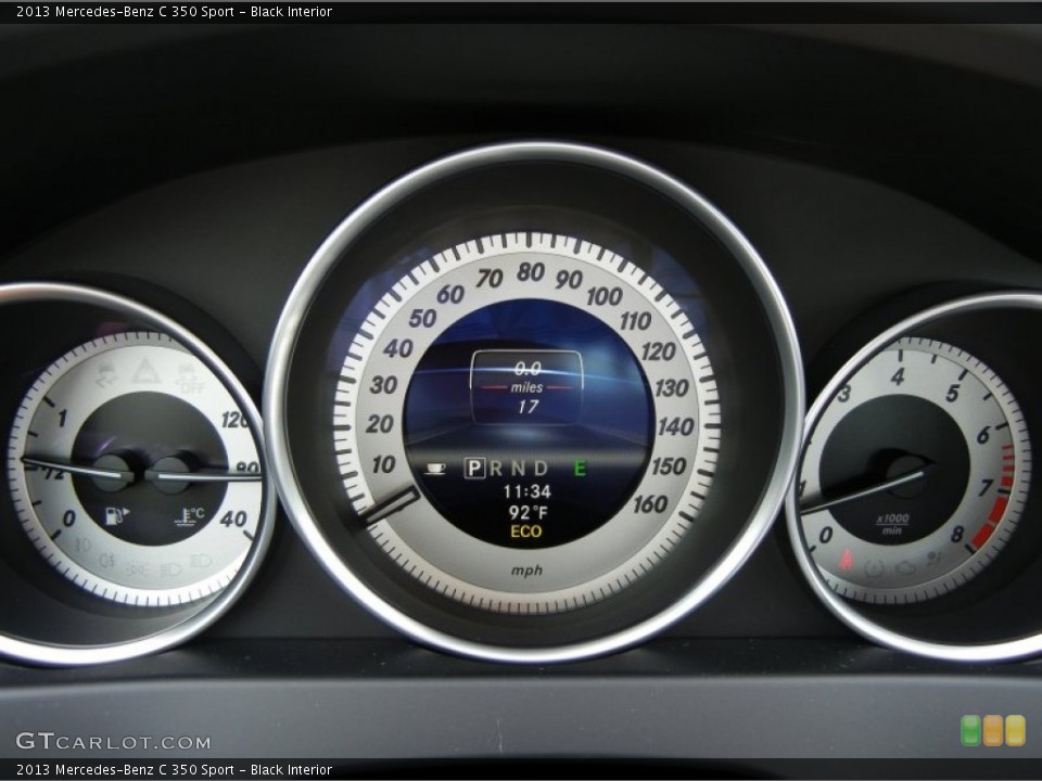 Black Interior Gauges for the 2013 Mercedes-Benz C 350 Sport #70225789